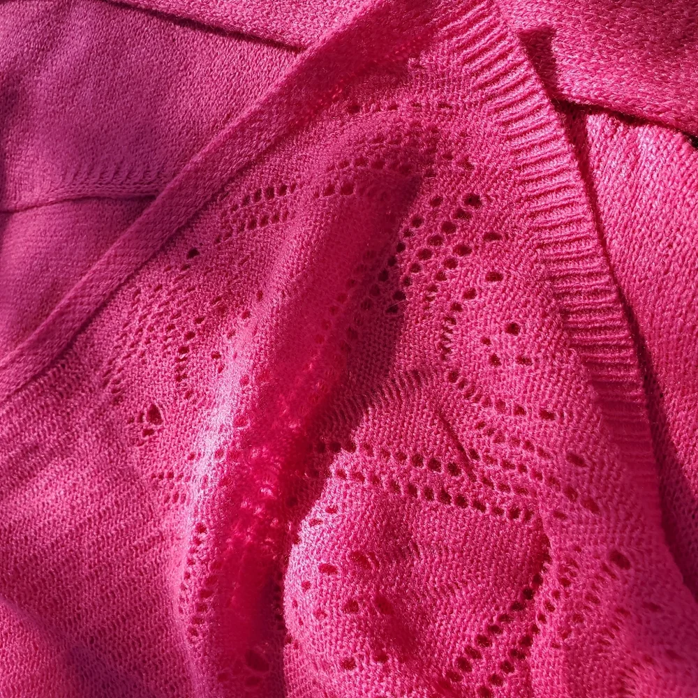 Collection's E.T.C. Pink Women's Open Sweater (Size XL) - Picture 7 of 11
